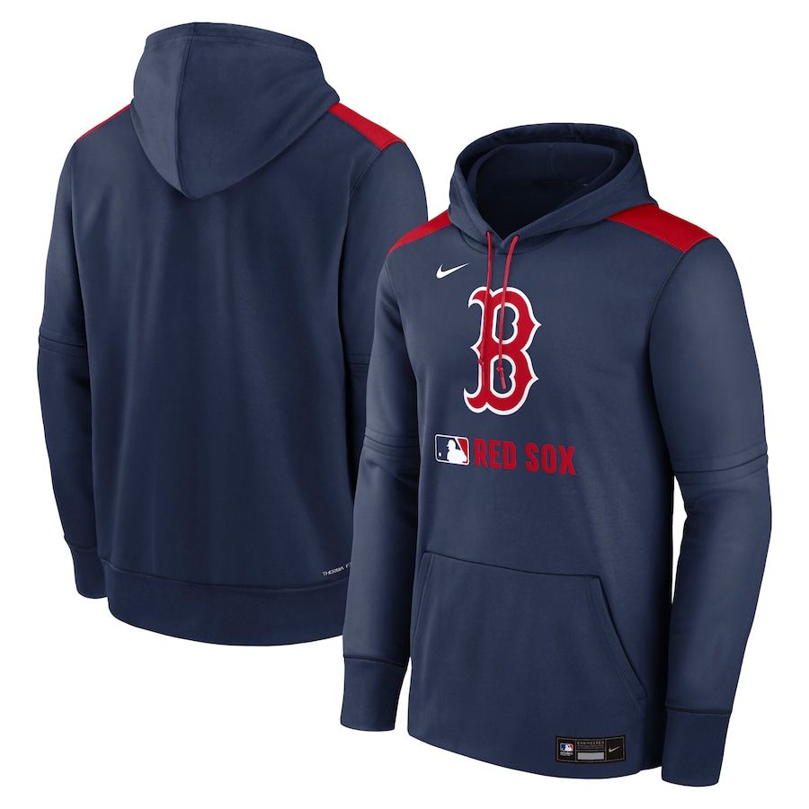 Men 2025 MLB Boston Red Sox blue Nike hoodie style 1->boston red sox->MLB Jersey